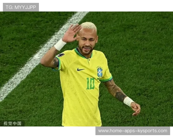 内马尔弧线球妙传撕开防线，巴西攻势如潮水